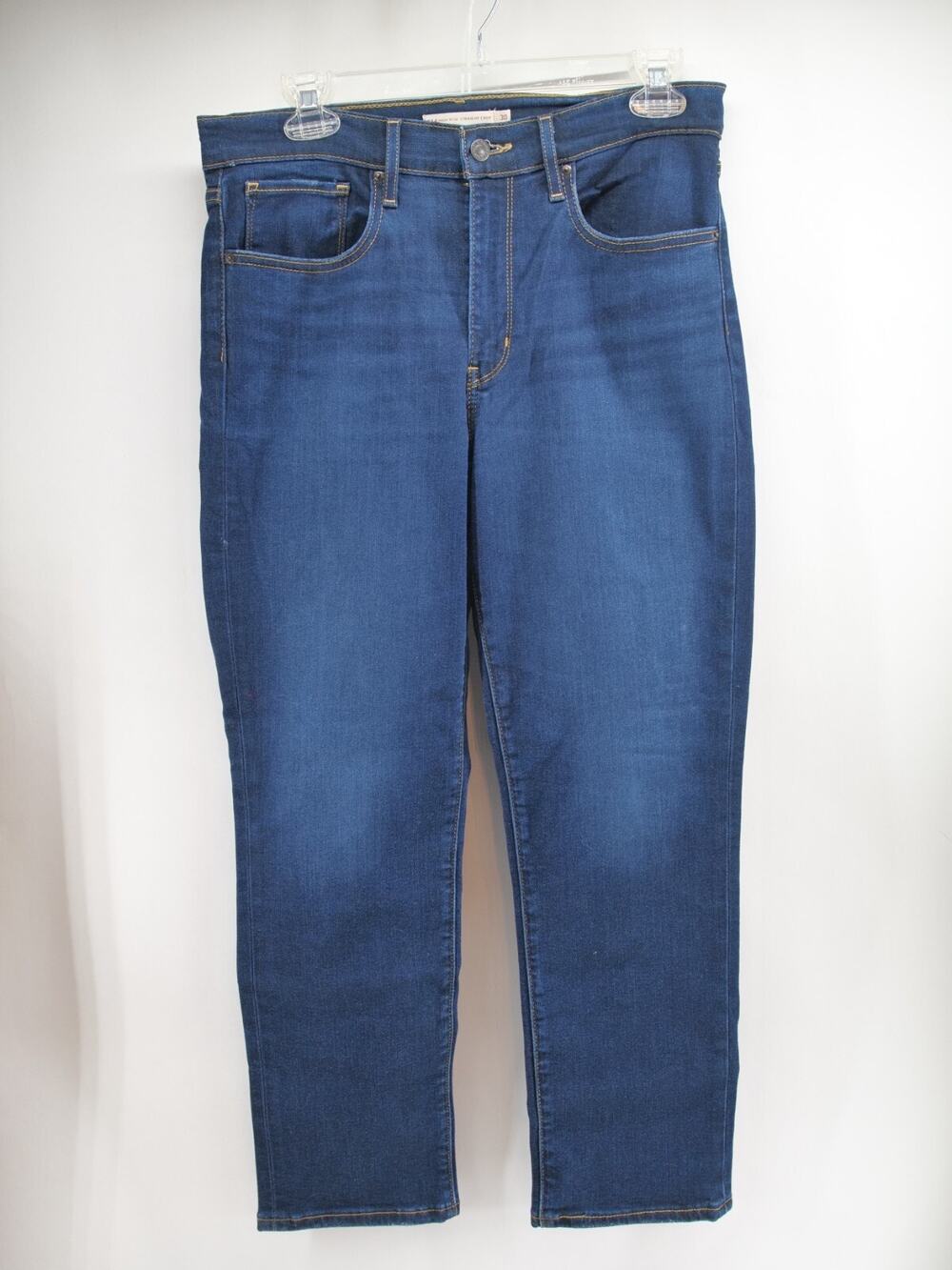 Women’s size 30 Levis 724 High Rise Straight Crop blue jeans denim W32xL26